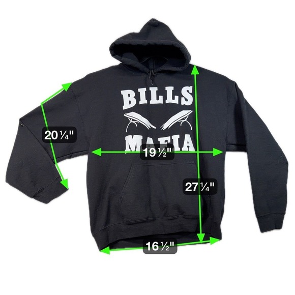Buffalo Bills Mafia Pullover Hoodie Sweatshirt Gildan Heavy Blend XL Black - Picture 5 of 6